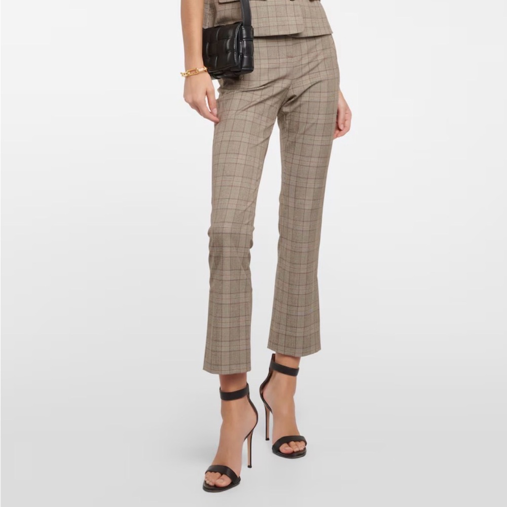 VERONICA BEARD Arte Pants - High Rise Cropped Checkered Pants